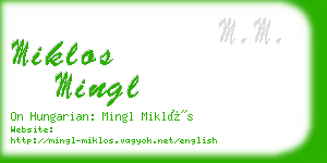 miklos mingl business card